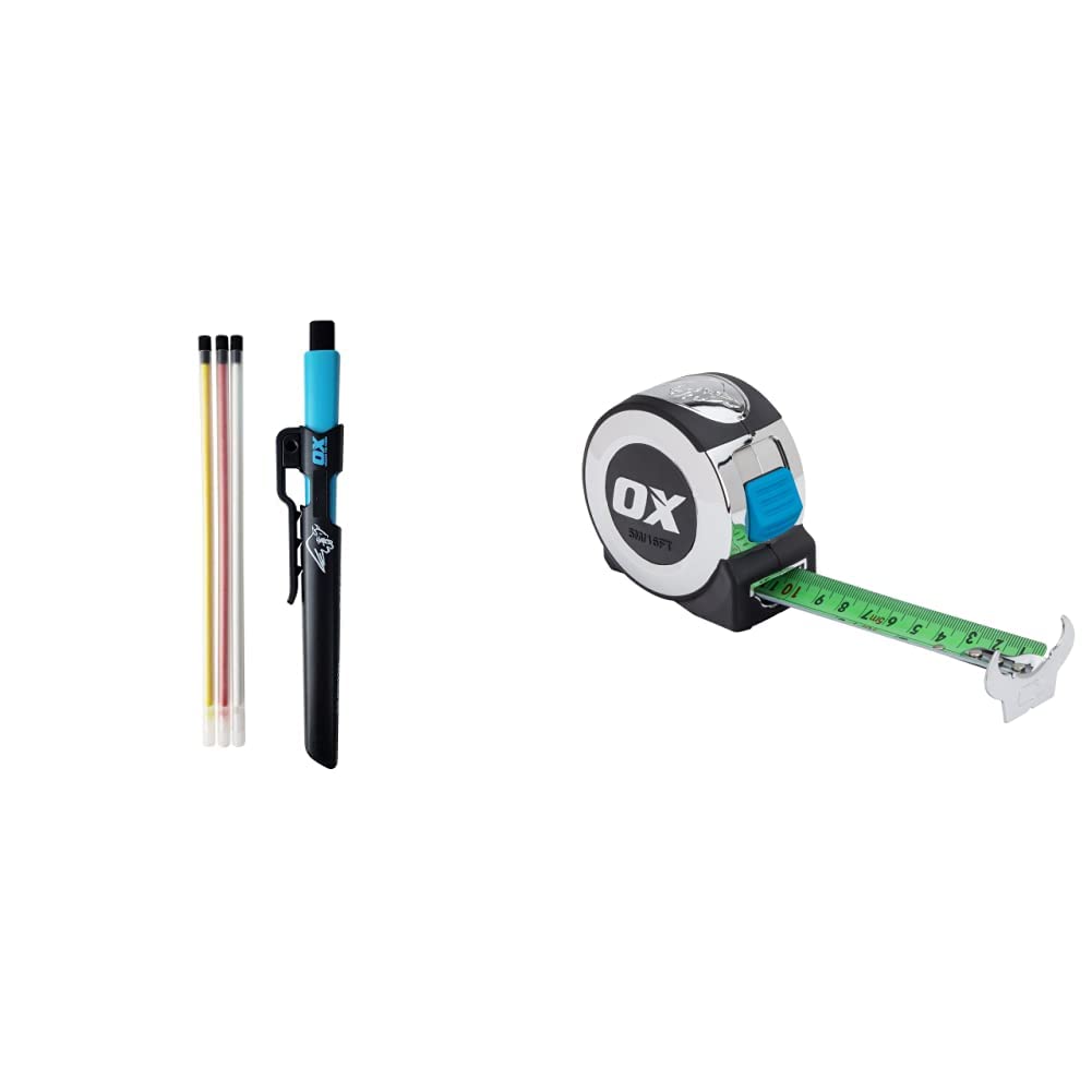OX Tuff Carbon - Marking Pencil Value Pack & OX Pro 5m Tape Measure