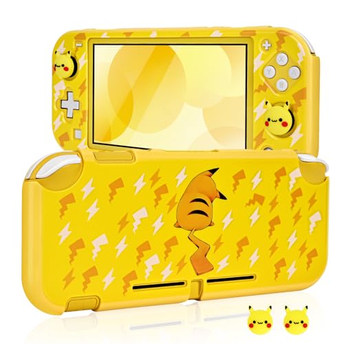 DLseego Funda para Switch Lite,Lovely Rayo Alien Imprimir Duro Protector Funda Switch Lite PC Juego Agarre Funda con 2PCS...