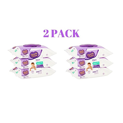 Image of Parents Choice Baby Wipes, Fragrance Free, Quilted Soft, 240ct. (2 PACK)