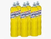 6 Detergente Líquido Neutro Frasco 500ml - Limpol