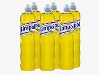 6 Detergente Líquido Neutro Frasco 500ml - Limpol