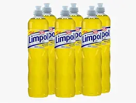 6 Detergente Líquido Neutro Frasco 500ml - Limpol