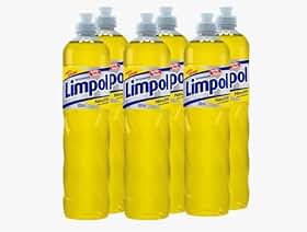 6 Detergente Líquido Neutro Frasco 500ml - Limpol