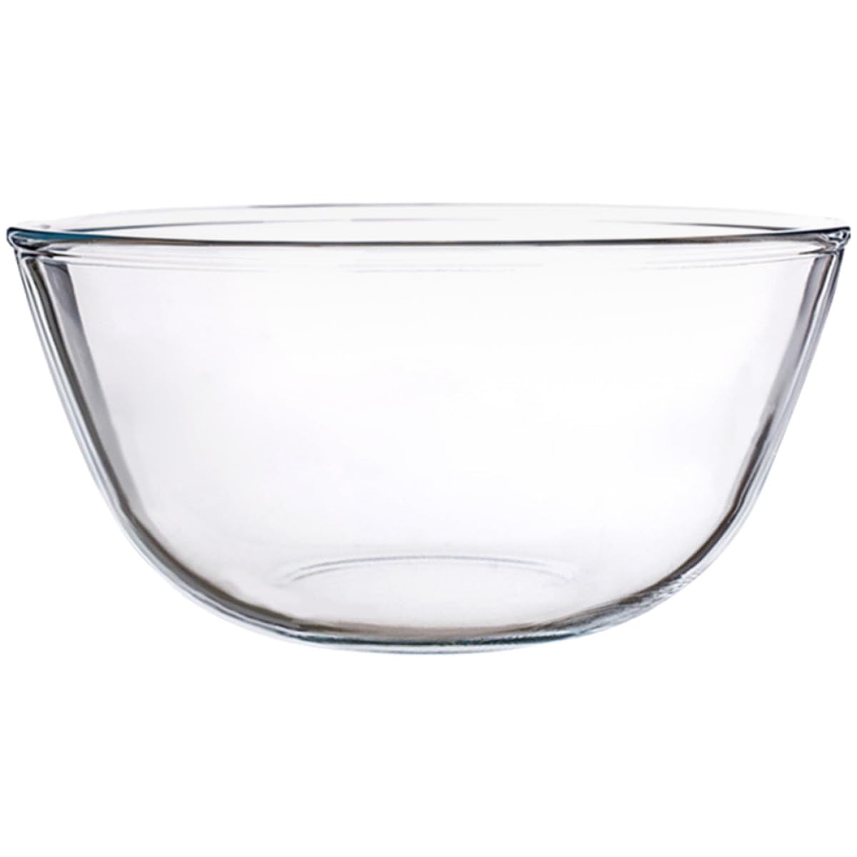 SECFOU Große Salatschüssel und Rundem Design 2700ml aus Glas mit Glatter Oberfläche Wiederverwendbare Durchsichtige Schüssel für Mikrowelle und Alltag