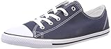 Typische Gummizehenkappe Converse Damen Chuck Taylor All Star Dainty OX Sneakers, Mehrfarbig Blue 001, 42 EU
