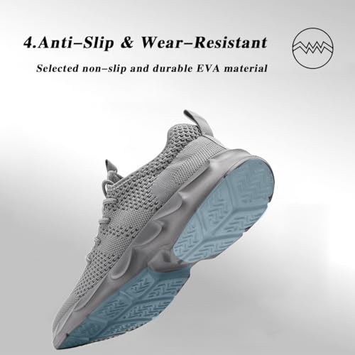 Image of DLWKIPV Mens Running Shoes Sneakers Tennis Non Slip Walking Gym Workout Athletic Slip On Casual Lightweight Breathable Mesh Fashion