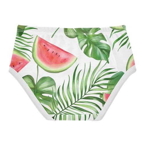 Watermelon Slices Tropical Palm Panties Little Girl Girls Underwear Toddler Cotton Fun Print Kids Undies Briefs 2t2
