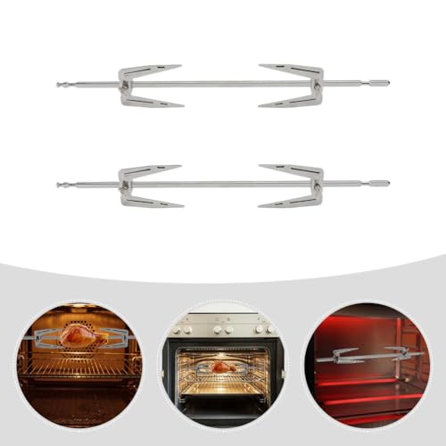 YARNOW Edelstahl Grillgabel Set 2 Stück Rotierende Hähnchengabeln Für Bbq Und Ofenzubehör 13.46 Zoll Lange Fleischgabeln Für Braten Hähnchen Fleisch Zubereitung
