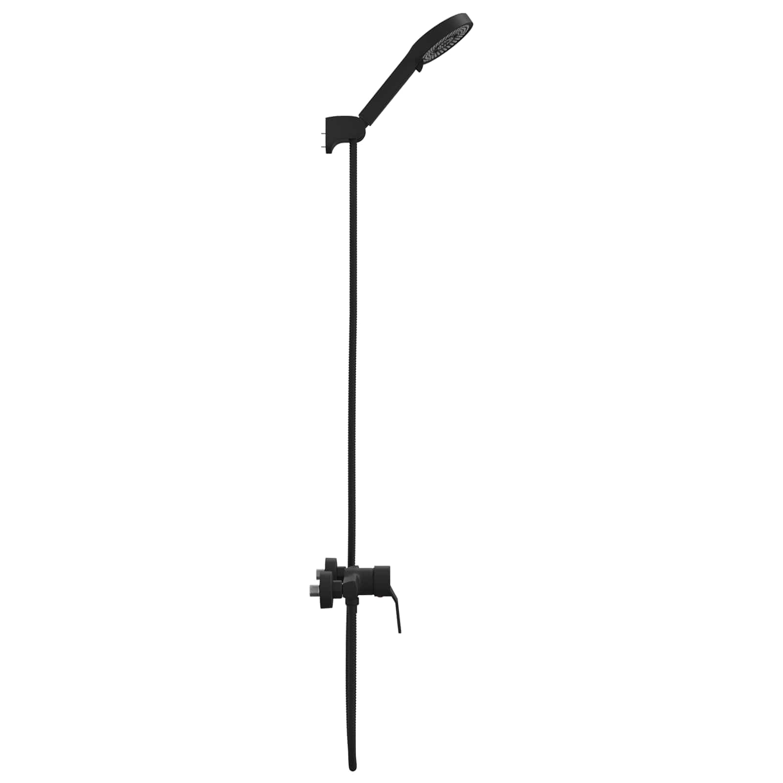 Mangloder Juego de alcachofa de ducha negro G 1 2 pulgadas de latón con 5 funciones, ahorro de agua y antical para bañera, ducha, cabina de ducha, fácil instalación, duradera, alta calidad