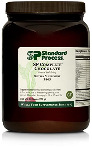 Standard Process SP Complete – Whole Food Immune Support, Liver Support, Antioxidant, and Weight Management with Rice Protein, Grapeseed Extract, and Choline – Vegetarian, Chocolate – 26 Ounce