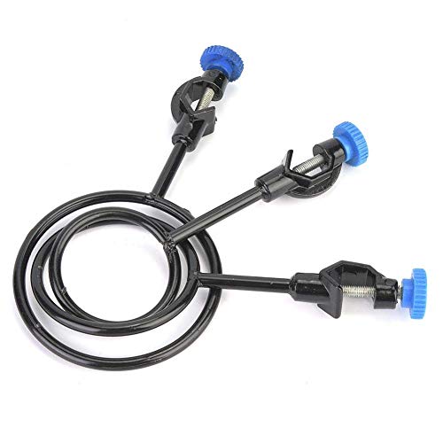 3 Pcs Laboratory Support Stand Clamps Closed Iron Steel Coated With Black Coating For Chemistry Or Physics Lab Work #TOP6