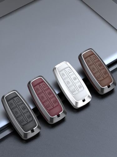Protéger clé Hyundai Genesis rayée : coque 6 boutons cuir noir