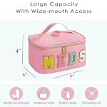 uekeboag Chenille Letter MEDS Nylon Makeup Bag(14Pink) - Image 3