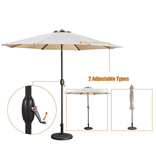 Sunvivi Outdoor JC-270SD 9 Ft Patio Umbrella Outdoor Market Table Umbrella Luxury Aluminum Pole Umbrella thumb #3