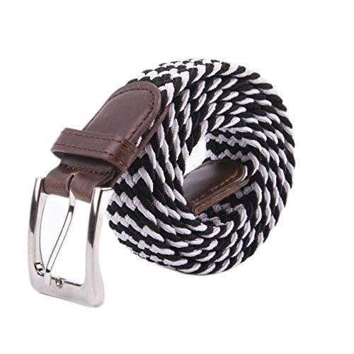 Image of Canvas Elastic Fabric Woven Stretch Multicolored Braided Belts