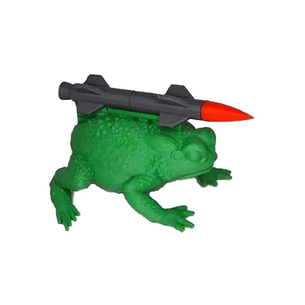 Mascoona Green Missile Toad Christmas Ornament, Resin, Humorous Toad Design, Year-Round Use, Punny Christmas Tree Decor