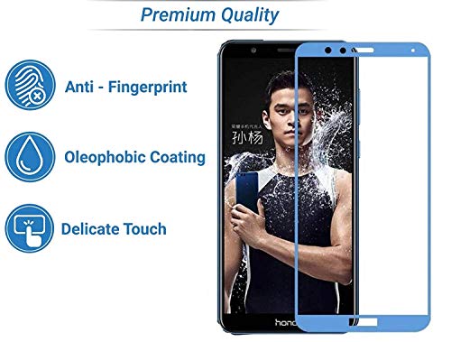 Image of Screen Protector for Huawei Honor 7X (Blue) Tempered Glass Edge-to-Edge 6D Screen Protector With Installation Kit