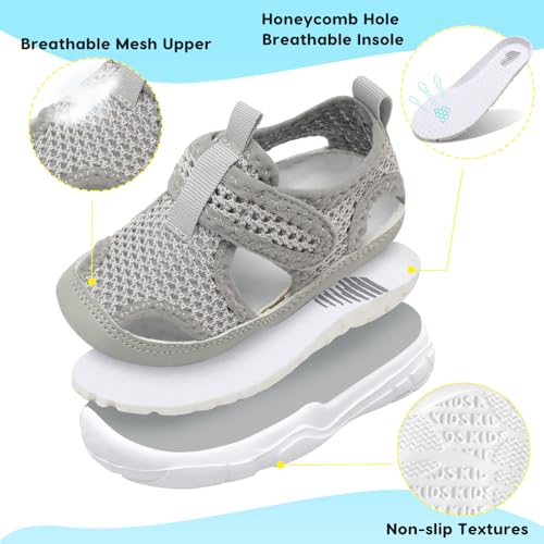 Image of BARERUN Kids Water Shoes Boys Girls Barefoot Aqua Socks for Swim Surf Pool Beach Sport Lightweight Breathable Sandal Athletic Slip-On Sneaker for Toddler Outdoor Indoor