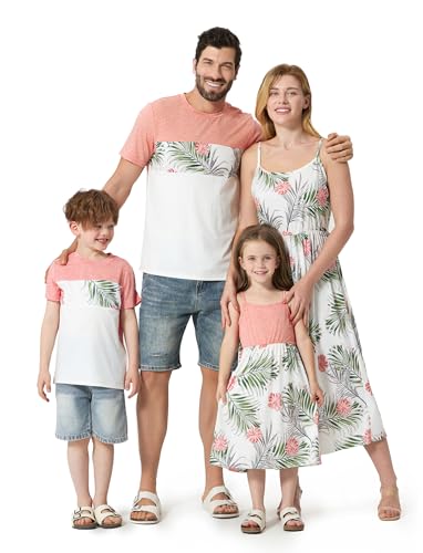 Image of PATPAT Matching Hawaiian Outfits for Family Summer Dress & Tee Sets | Mommy and Me Dresses, Hawaiian Dresses for Women, Matching Hawaiian Outfits for Couples, Beach Vacation, Family Photoshoot