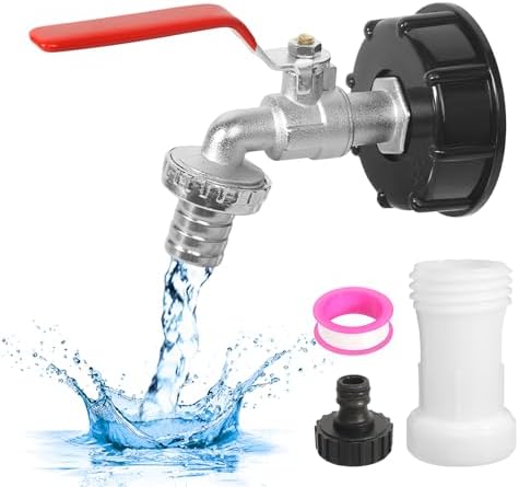Quzyllic IBC Tank Hahn 3/4 Zoll - Wasserhahn Für 1000 Liter Regentonnen & Wassertanks