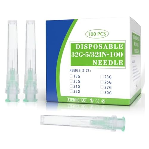 100 PCS 32G 5/32IN(4MM) Dispensing Syringe Needle,Stainless Steel Accessories,Scientific Measuring and Industrial Use,Individually Packed