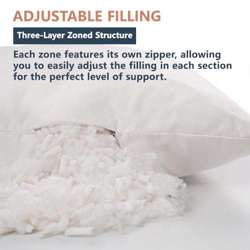Talatex Premium Natural Latex Body Pillow – 3 Adjustable Compartments for Custom Support, Tencel Silk Removable Cover, Ideal for Side Sleepers & Pregnancy, Full Long Pillow (20x55 Inch) by TalatexHome - Image 4