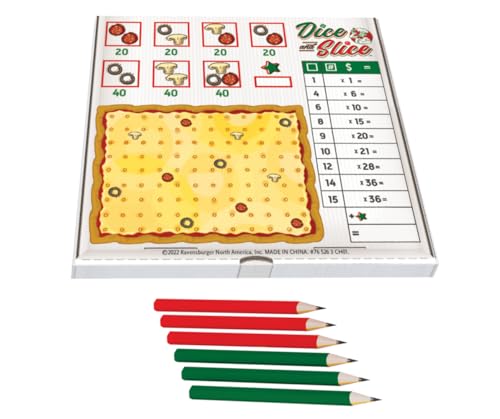ThinkFun - 76578 - Dice & Slice - The Roll & Write Strategy Game, Rot, Weiß, Grün, 15 cm x 15 cm x 5,5 cm - Image 2