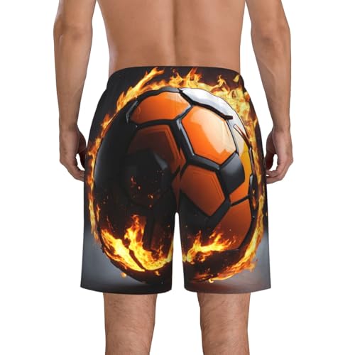 Soccer Ball Print Stylish Men Beach Shorts Lightweight Cozy Swim Trunks Summer Casual Outings Holiday3