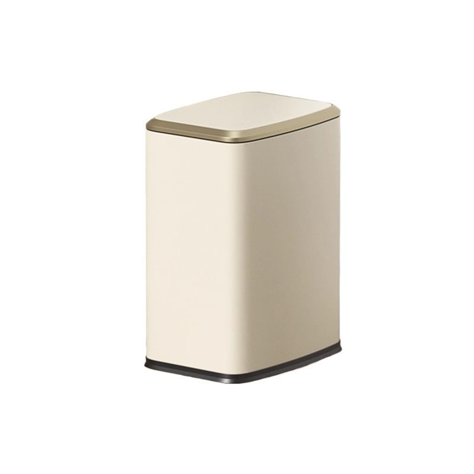 V2t9R4m7 Waste Bin Trash Can with Swing Lid , Rectangular Garbage for Home and Office Bathroom Bedroom Trash Can(White,Small)