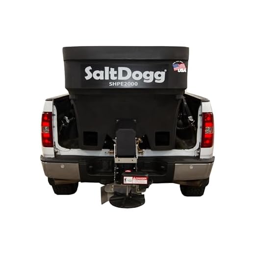 SaltDogg SHPE2000 Electric Poly Hopper Spreader 2.0 Cubic Yards Black