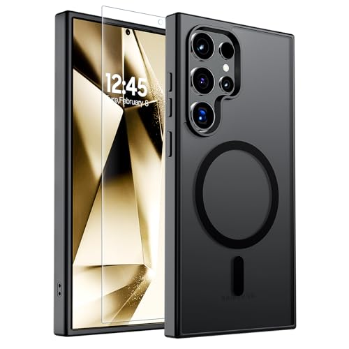 SUPFINE Magnetic for Samsung Galaxy S24 Ultra Case with Screen Protector, (Compatible with MagSafe)...