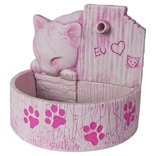 Fonte Bebedouro de Água para Gatos em Resina (110V, Rosa)