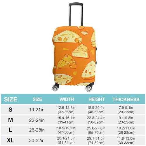 Cut Cheese Slices Luggage Covers Washable Travel Suitcase Cover Elastic Baggage Protector2