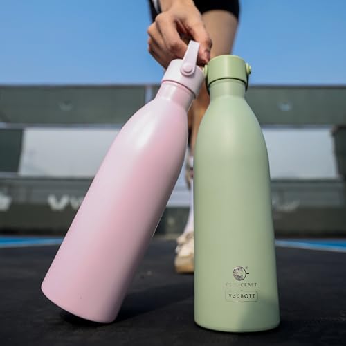 Image of Clay Craft Meko Double Wall|18 Hours Hot and 24 Hours Cold Water Bottle Vacuum Insulated Flask Bottle|680ml, Steel Bottles for Travelling|BPA-Free|Leak Proof|BIS Certified|1Year Limited Warranty