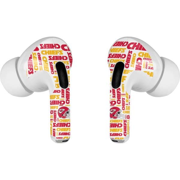 Skinit Decal Audio Skin Compatible with AirPods Pro 2nd Gen - Officially Licensed NFL Kansas City Chiefs White Blast Design