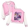 K Movie Pop Jackets for Girls Anime Characters Graphic Oversized Long Sleeve Button Down Hunters Fan Varsity Jacket Girls Group Merch Costume Christmas Party Coat(A-Pink,9 Years)