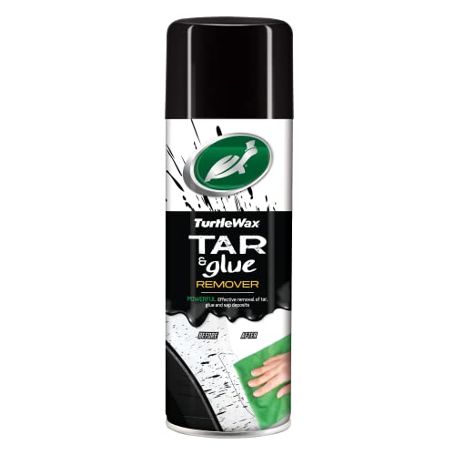 Turtle Wax Tar & Glue Remover 400ml 54046 - High-Performance Formula for Easy Removal of Road Tar & Sticky Glue - Non Drip Formula -Safe To Use on Paintwork, Alloy Wheels and Glass