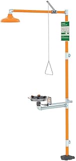 Guardian GBF1909 Stainless Steel Barrier Free Safety Station with Wide Area Eye/Face Wash and Plastic Shower Head