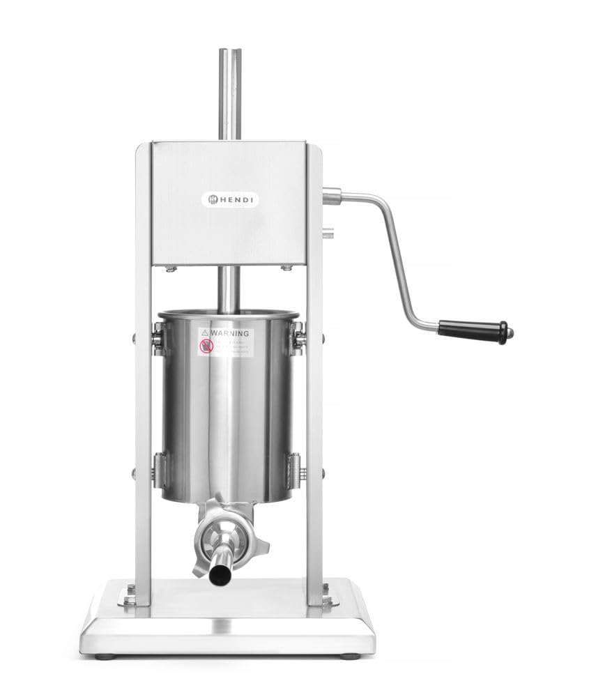 HENDI Machine à Saucisse Profi Line poussoir viande inox manuel - 3