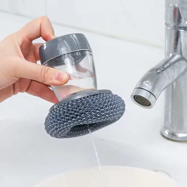 ASTRECA Soap Dispensing Palm Brush Automatic Liquid Dispensing Steel Utensils Washing Liquid Brush Dishwashing Brush Soap Dispensing Cleaning Tool for Kitchen Bowls Pots (B0BN8P6FWC) Amazon Price History, Amazon Price Tracker