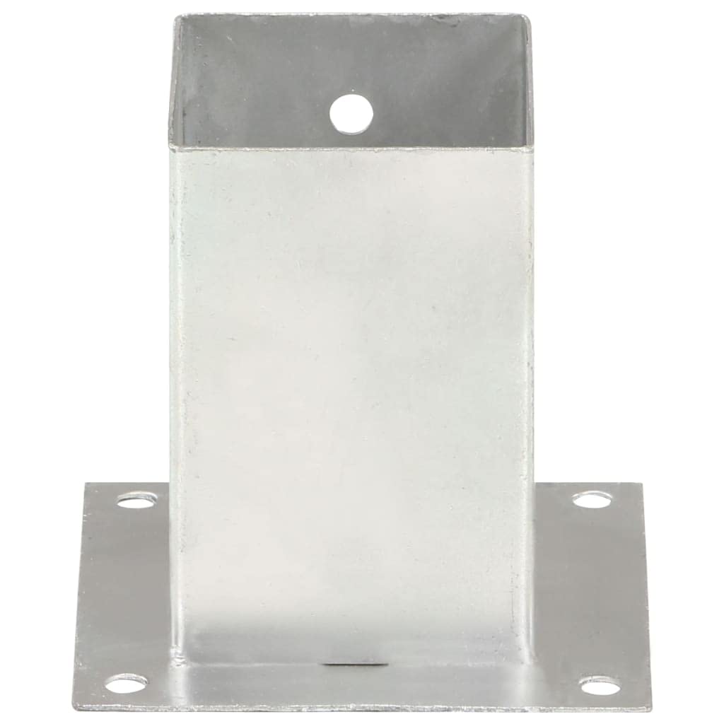 Anclaje de postes de metal galvanizado de 91 mm, 4 unidades, zapatos de apoyo para postes de valla y tubos cuadrados, fijación para valla de jardín, valla de malla de alambre y base de valla