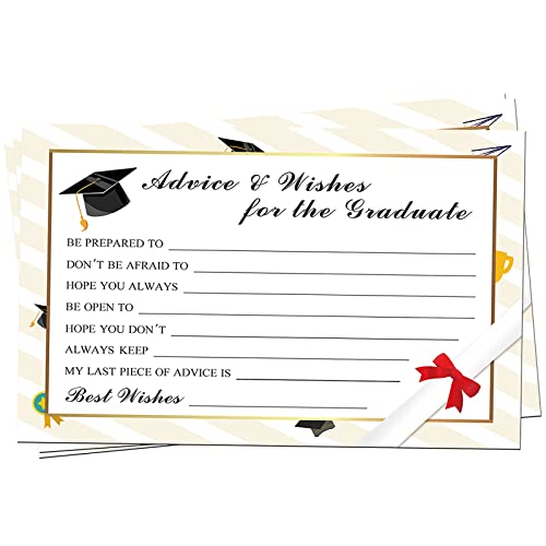 Image of Graduation Advice Cards - 50-Pack Graduate Party Supplies 2026 Advice for the Graduate Decorations Party Favors Table Games Personalized Graduations Cards