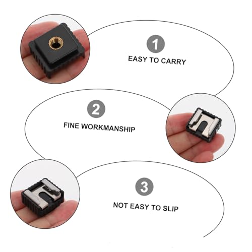 Soporte para luz LED y flash de cámara con base de hierro resistente, pack de 4 de alta duración 3