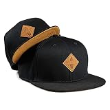 Soulbuddy Snapback Baseball Cap - 2er Set schwarz Partnerlook-Set als Mutter Tochter oder Vater Sohn Kleidung - aus 1 Herren oder Damen Kappe - One Size und 1 Kinder Cappy Größe S