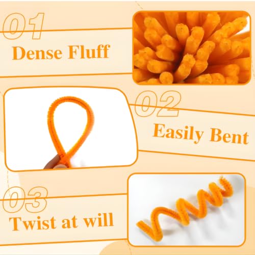 Image of YUNAMI Chenille Stems for DIY Flower Making - 200 Pcs Pipe Cleaners with Floral Wire, Tape, Stamen & Pearls - Premium Bouquet Supplies for Home Decor & Gifting (200, Yellow)