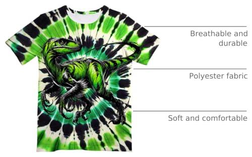 Image of Kids Neon Tie Dye Shirt for Boys Girls Tie-Dye T-Shirt Hippes Tshirt Senior Children Tee Size 6-16 Years Age