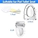 ElevateTech Toilet Seat Lift Handle, 4 Pcs Toilet Seat Lifter Self Adhesive Toilets Lid Cover Lifter Avoid Touching Lift Tools Bathroom Accessories for Home, Office, Hotel, Travel, White