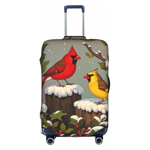 Travel Luggage Cover Merry Christmas Bird Fashion Washable Baggage Suitcase Protector Fit For Luggage X-Large