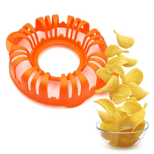 Leddy Living Cocer patatas al microondas, recipiente para cocinar las fichas sin aceite, saludable y fácil de luz, no grasas, también apto para frutas y verduras (naranja)