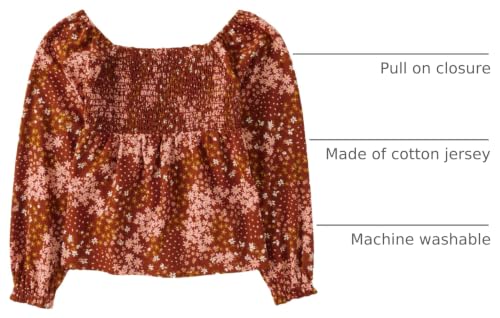 Image of The Children's Place Girls' Long Sleeve Smocked Peplum Top